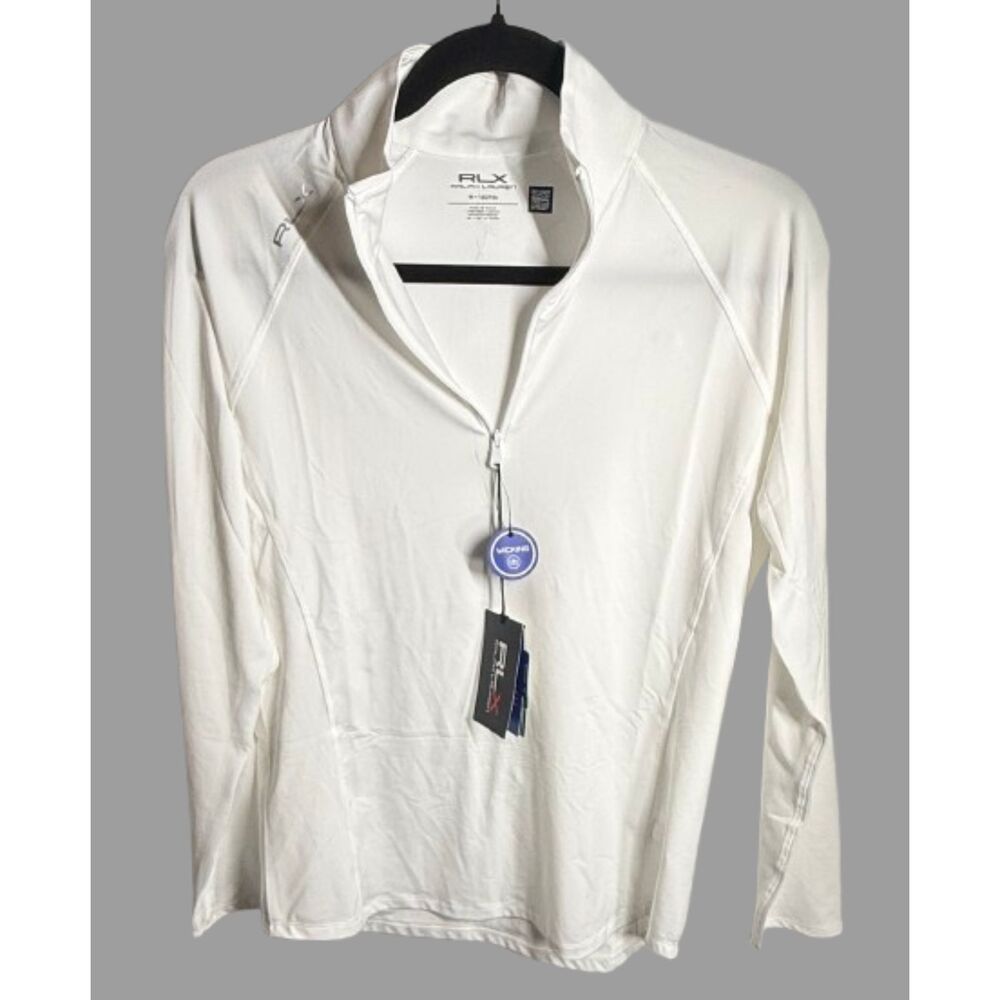 RLX Ralph Lauren White Performance Quarter-Zip Pullover – Size M